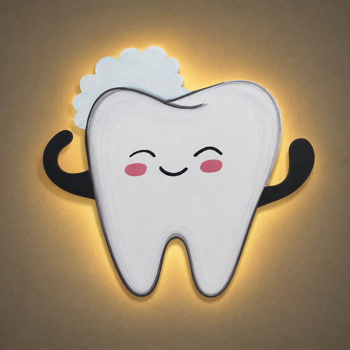 Personalized Dental Clinic Lighted Wall Décor Set of 6 pieces