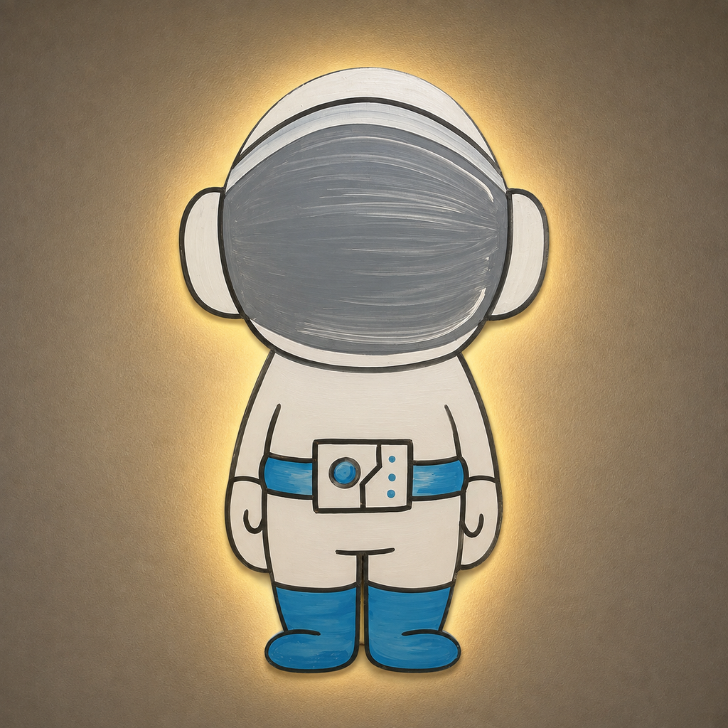 Little Astronaut Lighted Wall Décor Set – 3 Pieces