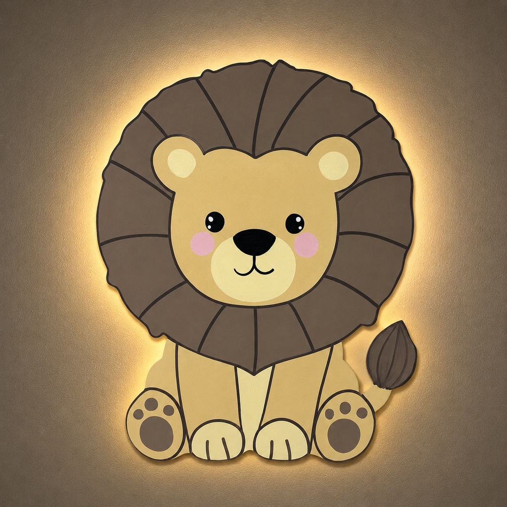 Safari Friends Lighted Wall Décor Set – 3 Pieces – 50 Cm each
