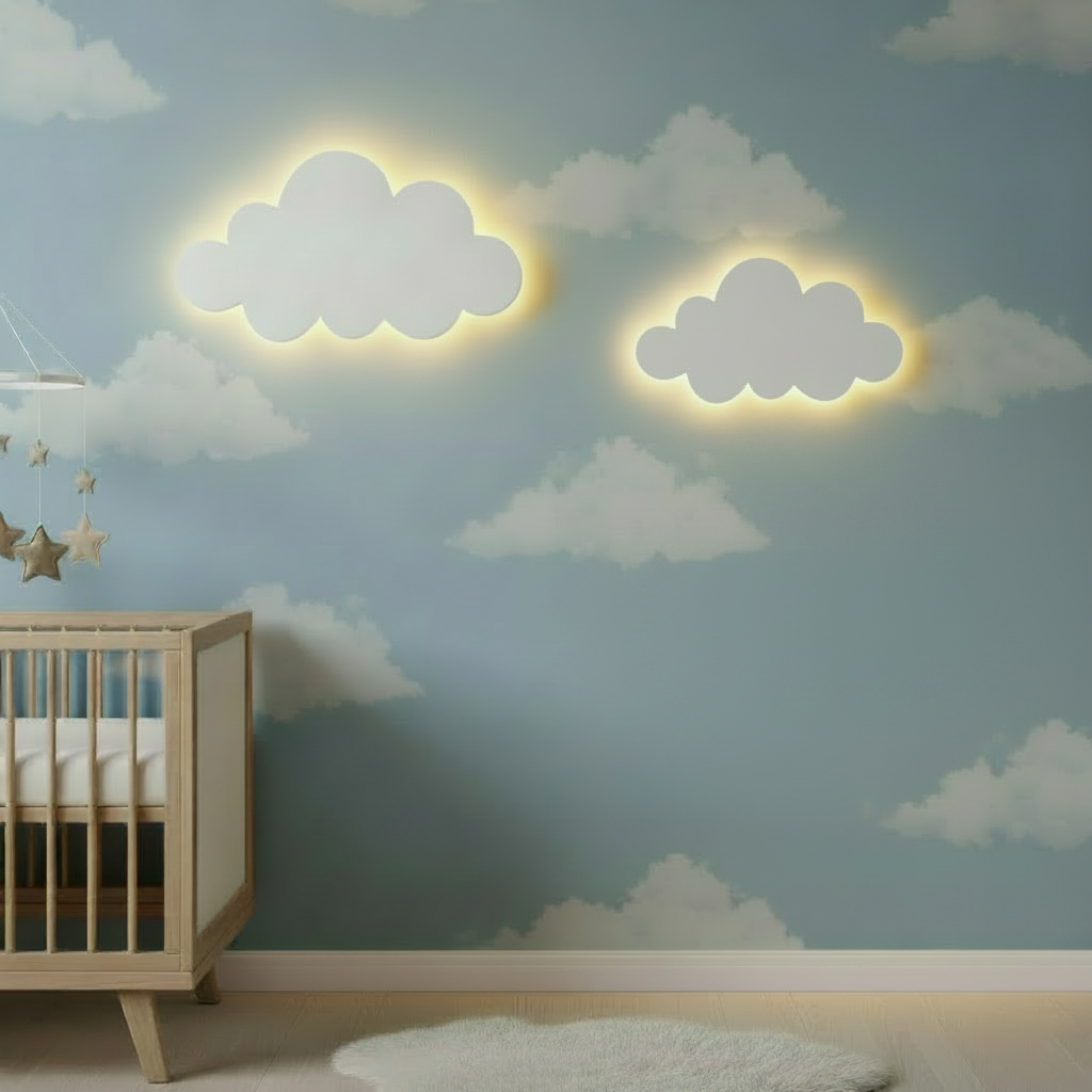 Dreamy Clouds Lighted Wall Décor Set – 2 Pieces