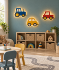 Little Wheels Lighted Wall Décor Set – 3 Pieces