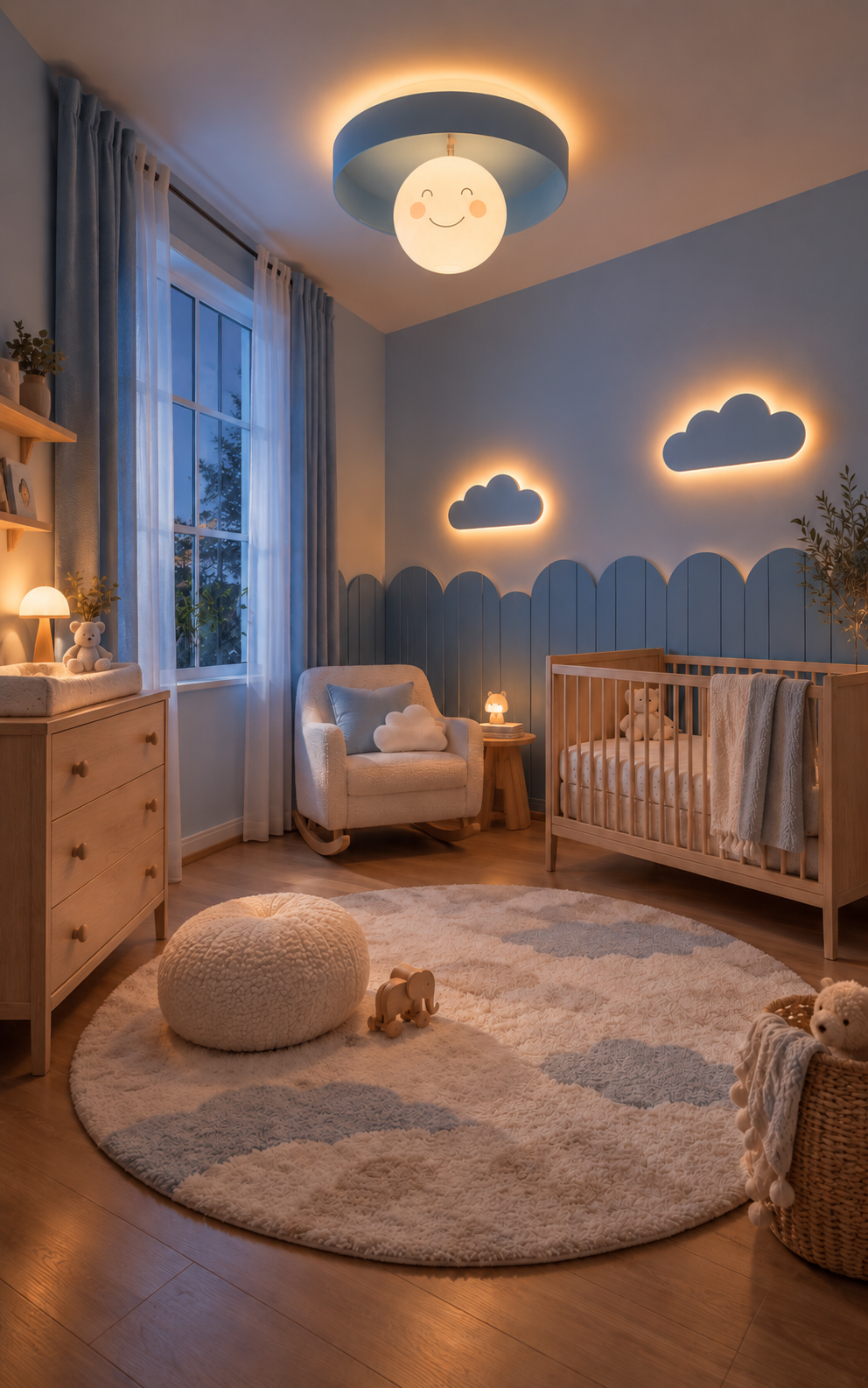 Cloud Wall Décor – Set of 2 blue clouds ☁️☁️ 45cm each