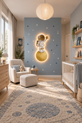 Astronaut on the Moon – Handmade Lighted Wall Décor - 100 cm