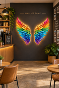 Rainbow Angel Wings – Handmade Lighted Wall Décor 100 cm per wing