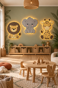 Safari Friends Lighted Wall Décor Set – 3 Pieces – 100 cm each